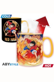 one piece - taza mágica térmica - 460 ml - luffy & sabo-3665361139768