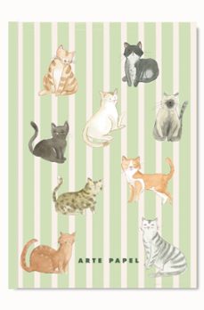 arte papel cuaderno gatos 25-8436615388868