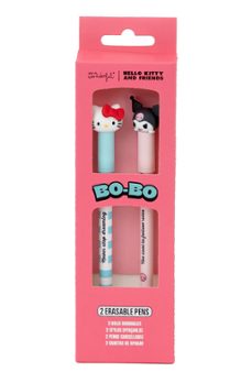 set de 2 bolis borrables bo-bo hello kitty - hello kitty y kuromi-8445641072078