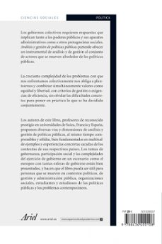 analisis y gestion de politicas publicas-joan subirats humet-frederic varone-corinne larrue-9788434400108