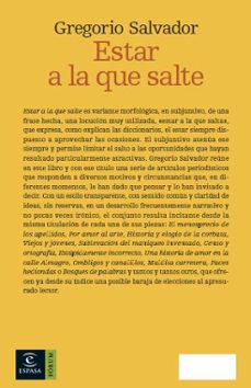 estar a la que salta-gregorio salvador-9788467026238