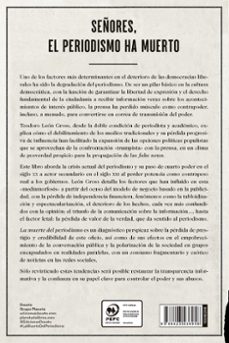 la muerte del periodismo-teodoro leon gross-9788423436958