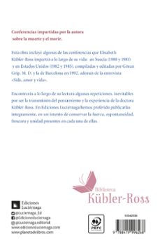 conferencias. morir es de vital importancia-elisabeth kubler-ross-9788419996268