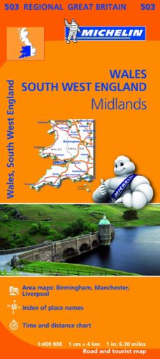 mapa regional wales, the midlands, south west england (2013)-michelin staff-9782067183308