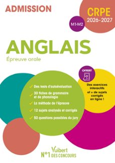 crpe 2026-2027 - anglais - epreuve orale (m1 et m2) (ebook)-9782311223408