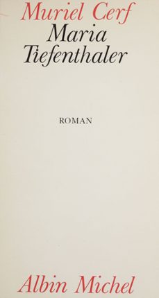 maria tiefenthaler (ebook)-muriel cerf-9782402168908