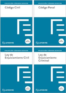 pack códigos básicos esenciales papel. contiene:codigo civil, codigo penal, enjuiciamiento civil, enjuiciamiento criminal.-9788410128408