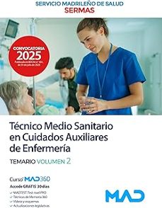 tecnico en cuidados de auxiliares de enfermeria. temario vol. 2 servicio madrileño de salud (sermas)-9788414299708