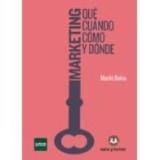marketing: que, cuando, como y donde-marilo reina-9788415550808