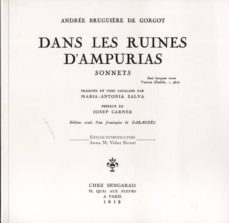 dans les ruines d ampurias: sonnets (catalan-frances)-andree bruguiere de gorgot-9788494383908