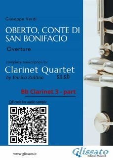 bb clarinet 3 part of "oberto, conte di san bonifacio" for clarinet quartet (ebook)-9791221369908