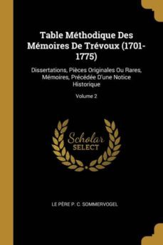 table methodique des memoires de trevoux (1701-1775)-9780270412918