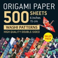 origami paper 500 sheets japanese washi patterns 6" (15 cm)-9780804852418