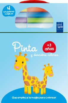 pinta y descubre colores +3: jirafa-9788408134718