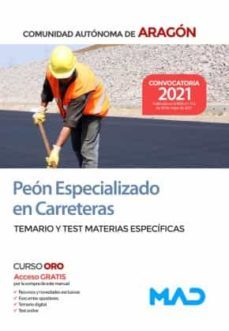 peon especializado en carreteras de la comunidad autonoma de aragon. temario y test de materias especificas-9788414246818