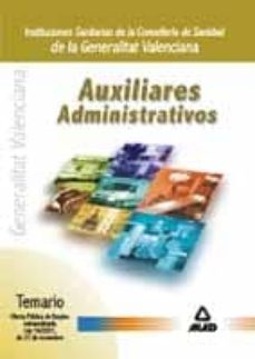 auxiliar administrativo de la conselleria de sanidad de la genera litat valenciana: temario-juan desongles corrales-9788466507318
