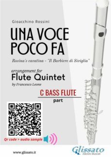 c bass flute part of "una voce poco fa" for flute quintet (ebook)-9791221379518