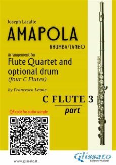 c flute 3 part of "amapola" for flute quartet (ebook)-9791221386318