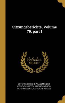 sitzungsberichte, volume 79, part 1-9780270405828