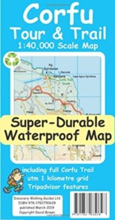 corfu tour & trail super-durable map-david brawn-9781782750628