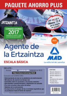 paquete ahorro plus agentes de la ertzaintza escala basica. (incluye-9788414213728