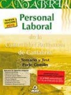 personal laboral de la comunidad autonoma de cantabria. temario y test parte comun-9788467645828