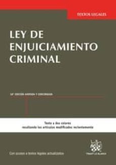 ley de enjuiciamiento criminal (18ª ed)-9788490332528