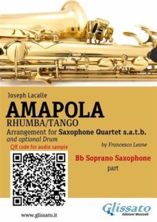 bb soprano sax part of "amapola" for saxophone quartet (ebook)-9791221386028