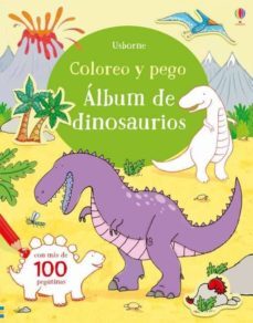 album de dinosaurios: coloreo y pego-sam taplin-9781474931038