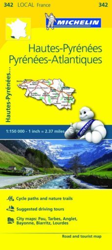 mapa local hautes pyren, pyren atlant-9782067210738