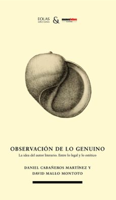 observacion de lo genuino-daniel cabañeros martinez-9788410057838