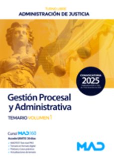 cuerpo de gestión procesal y administrativa (turno libre temario volumen 1-9788414291238