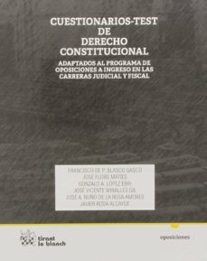 cuestionarios-test de derecho constitucional-9788490537138
