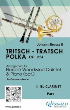 3. bb clarinet part of "tritsch - tratsch polka" for flexible woodwind quintet and opt.piano (ebook)-9791220873338