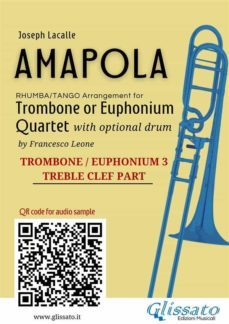 trombone/euphonium t.c. 3 of "amapola" for trombone or euphonium quartet (ebook)-9791221388138