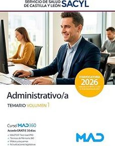 administrativo/a del servicio de salud de castilla y león (sacyl) . temario volumen 1-9791370284138