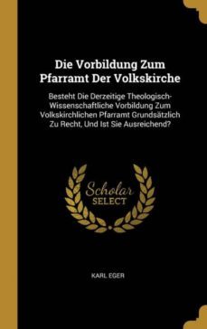 die vorbildung zum pfarramt der volkskirche-9780270648348