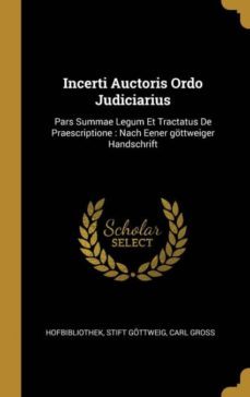incerti auctoris ordo judiciarius-9780274016648