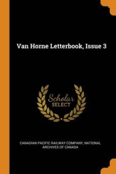 van horne letterbook, issue 3-9780342203048