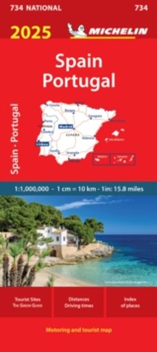 spain & portugal 2025 - michelin national map 734-9782067265448