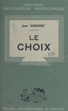 le choix (ebook)-jean grenier-9782705935948