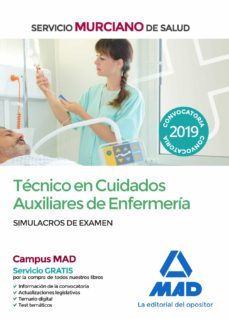 tecnico en cuidados auxiliares de enfermeria del servicio murciano de salud. simulacros de examen-9788414224748