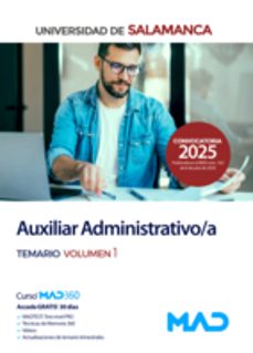 auxiliar administrativo/a. temario volumen 1: universidad de salamanca-9788414299548