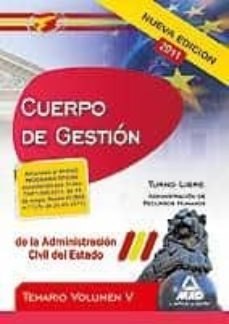 cuerpo de gestion de la administracion del estado. temario vol.v: administracion de recursos humanos-9788467663648