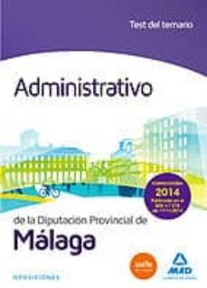 administrativo de la diputacion de malaga: test del temario-9788490931448