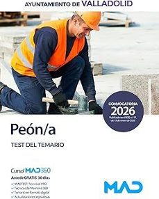 peon / a del ayuntamiento de valladolid. test del temario-9791370285548