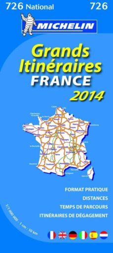 mapa national francia grandes itinerarios 2014 (ref. 11726=-9782067191358