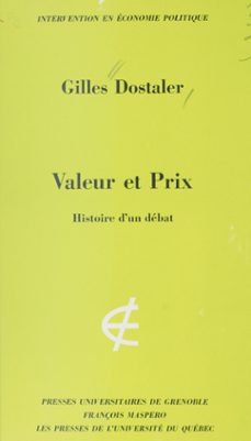 valeur et prix (ebook)-gilles dostaler-9782348024658