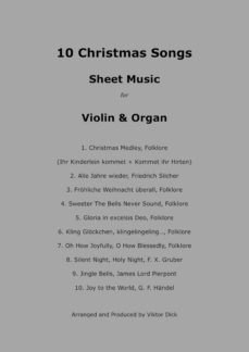 10 christmas songs (violin &amp; organ) (ebook)-viktor dick-9783955772758