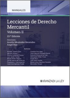 lecciones de derecho mercantil (volumen ii) (23ª ed.)-aurelio menendez menendez-9788410852358